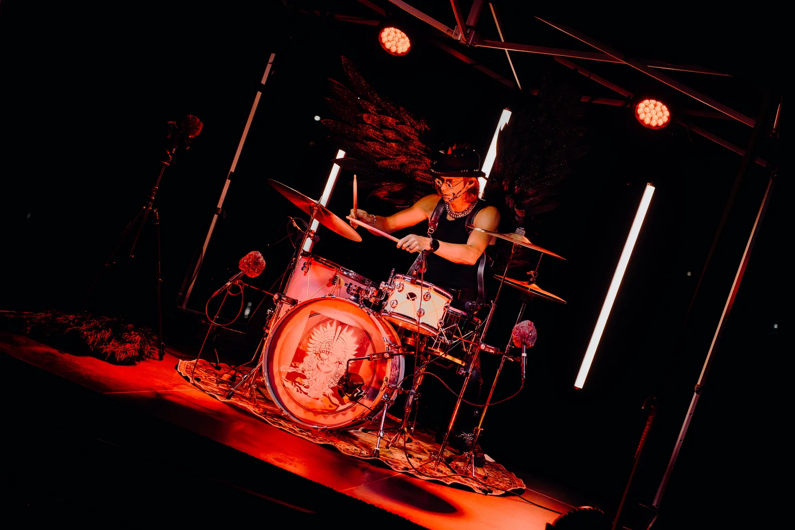 Silver Ulvik on drums at the Kaarsilla anniversary